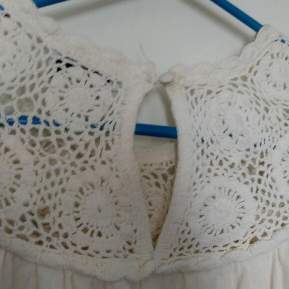 ✨ & Other Stories Paris Atelier Mini Dress ✨ Size 10 | Muslin Natural Crochet - Picture 3 of 11